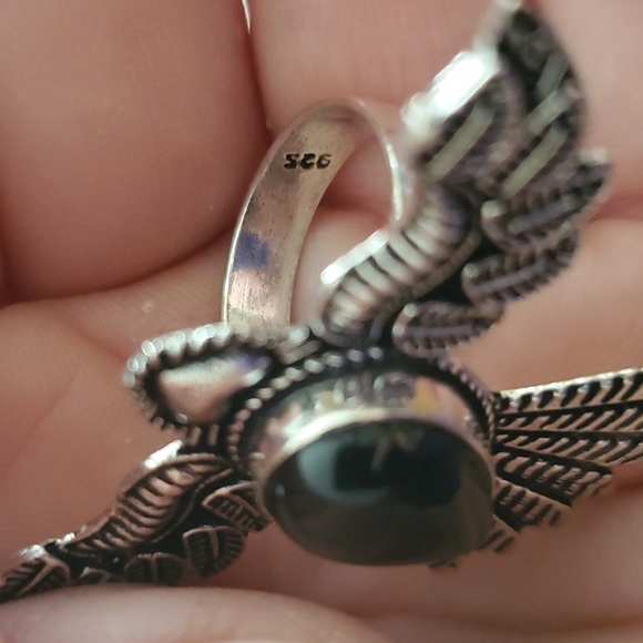 New Black Onyx 925 Silver Mystic Ring. - Picture 11 of 11